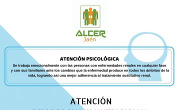 ATENCIÓN PSICOSOCIAL Y NUTRICIONAL AL PACIENTE CON ENFERMEDAD RENAL