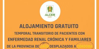 ALOJAMIENTO PACIENTES RENALES Y FAMILIARES EN CÓRDOBA